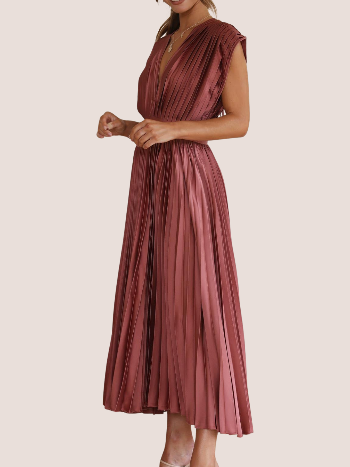 Sutton | Pleated Summer Midi Dress
