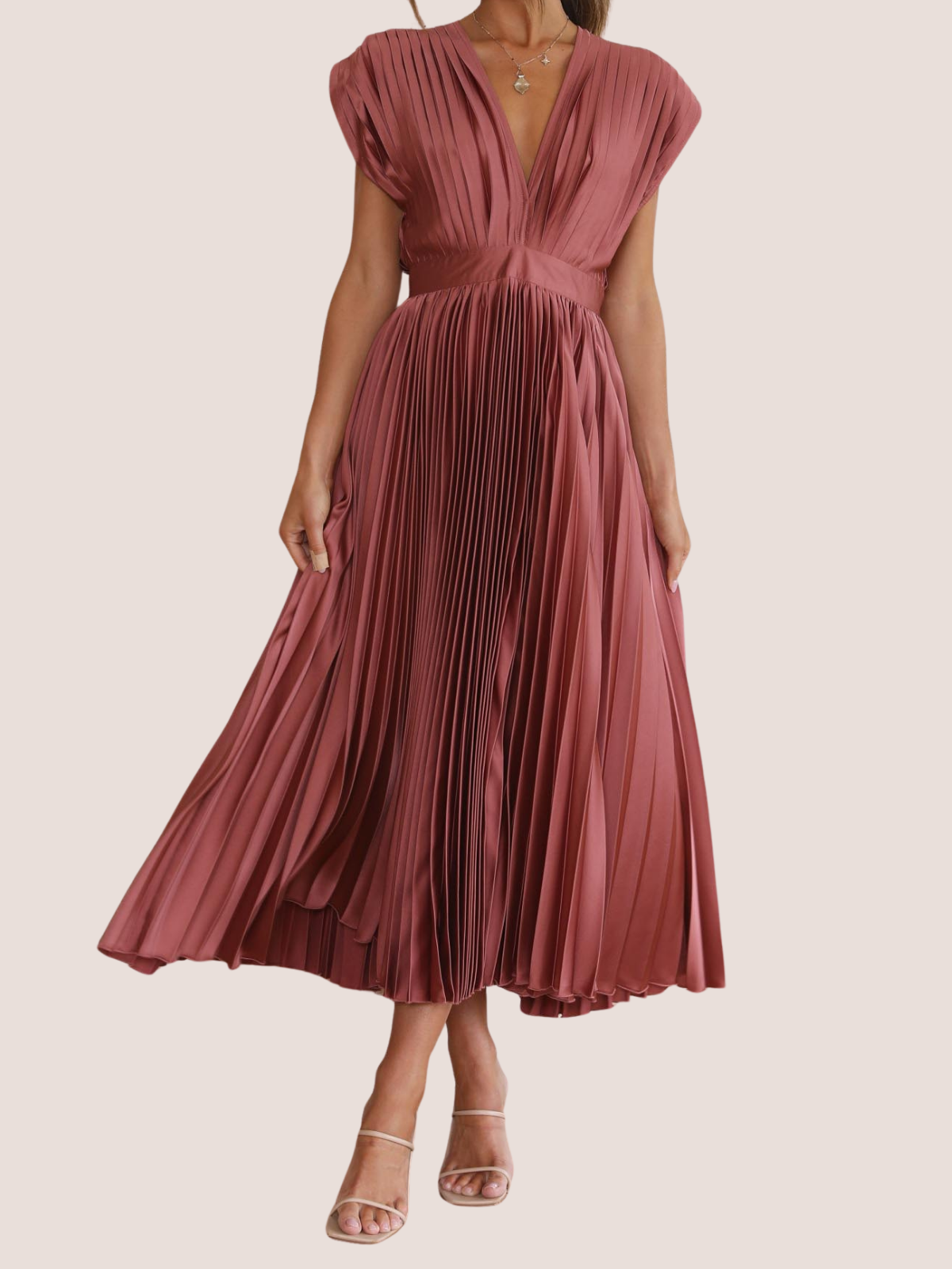 Sutton | Pleated Summer Midi Dress