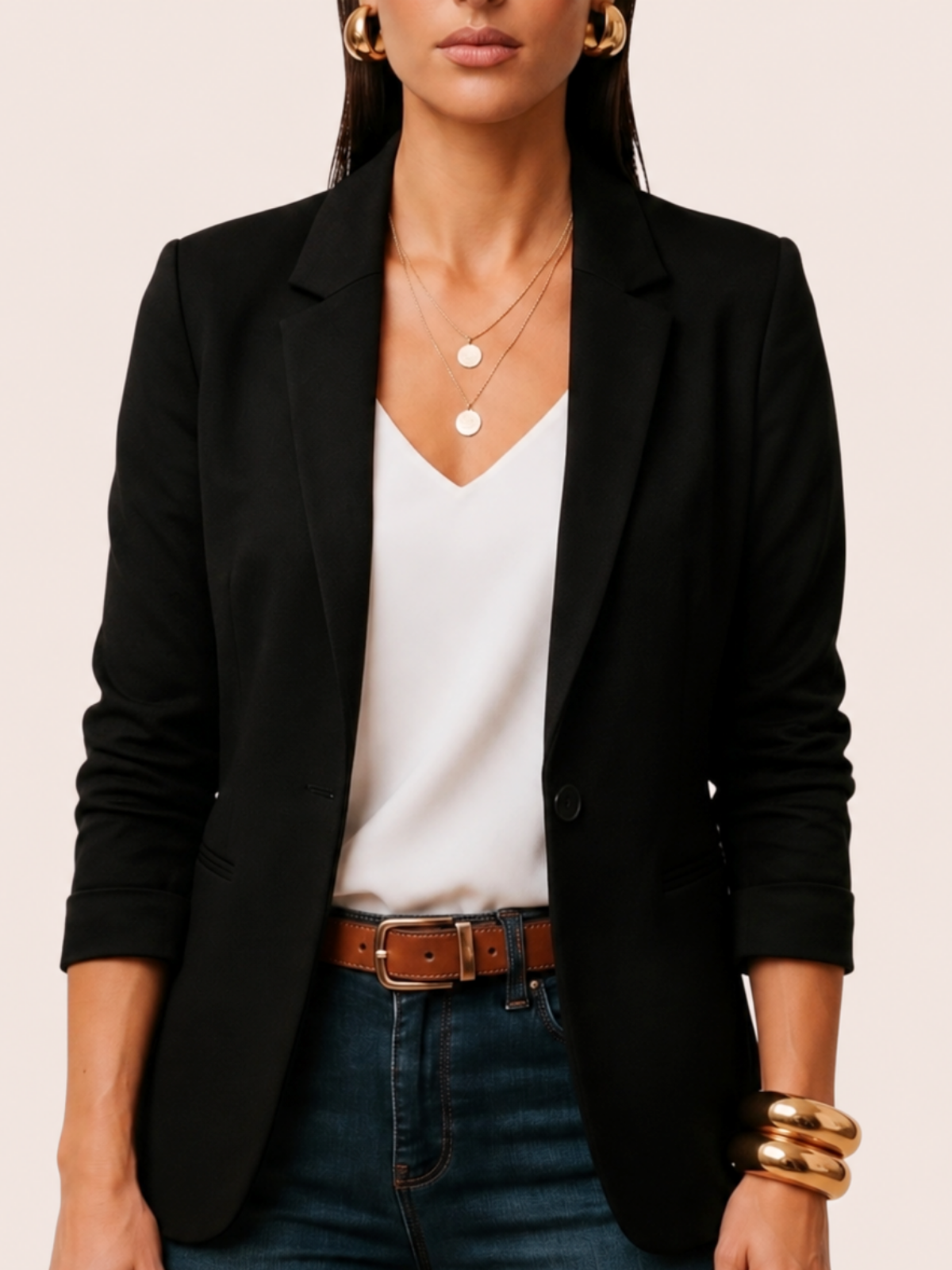 Margot | Women's One Button Fitted Blazer