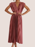 Sutton | Pleated Summer Midi Dress