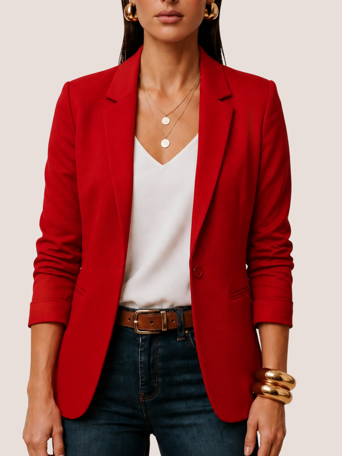Margot | Women's One Button Fitted Blazer