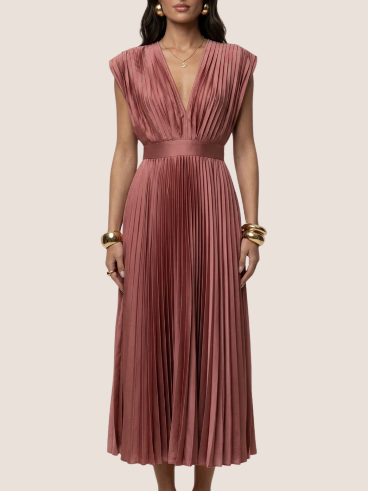 Sutton | Pleated Summer Midi Dress