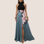 Giselle | Floral Sleeveless A-Line Maxi Dress